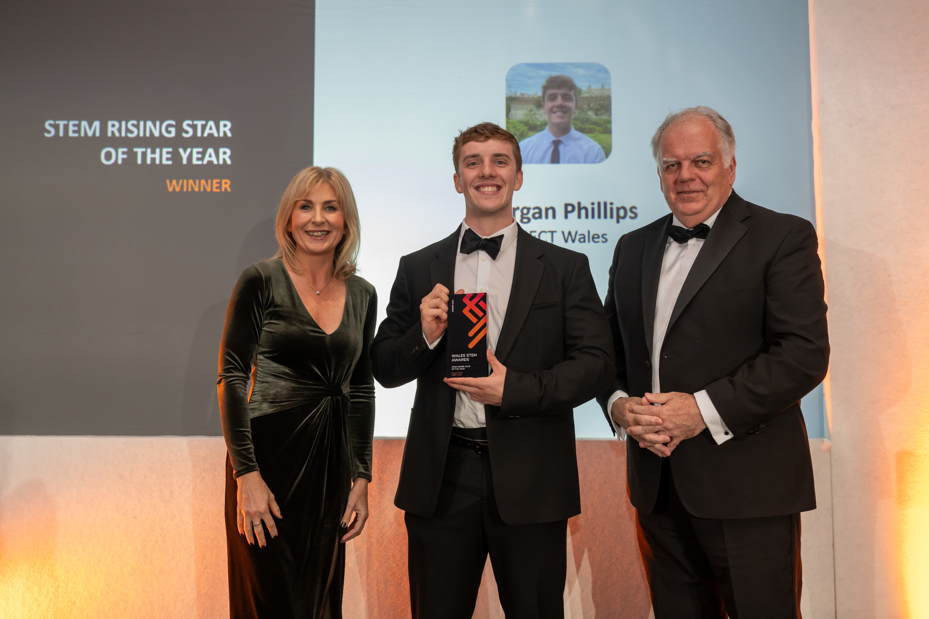 Morgan Phillips from CNECT Wales wins STEM Rising Star of the Year Award
